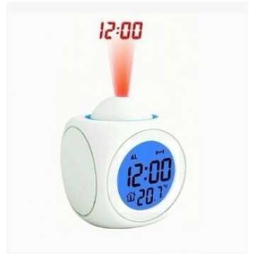 Multifuncional reloj colorido LED. Control de voz Alarma Luz de noche